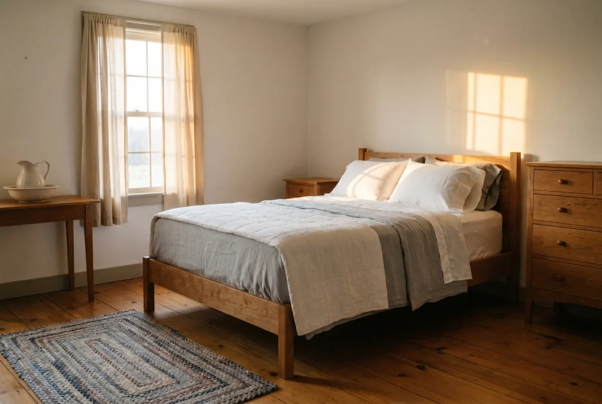 A quiet bedroom at night